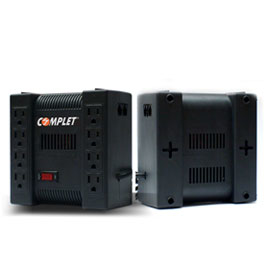 Regulador Complet 1300Va 8 Contactos Negro Erv-9-001