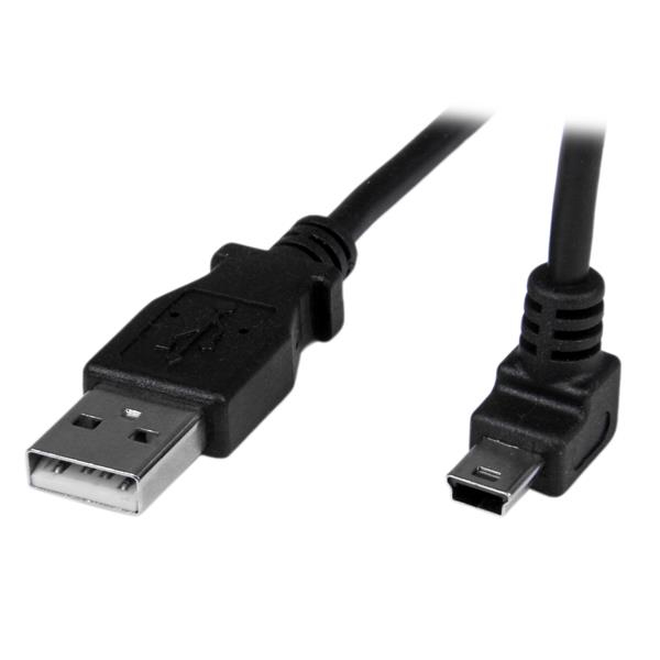 Cable 2M Mini Usb B A Usb A  Acodado Hacia Arriba Startech Usbamb2Mu