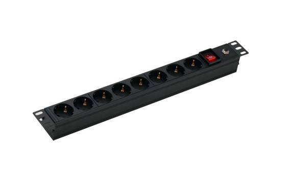 Barra Multicontactos Pdu Dahua Technology De 8X Contactos 15A 1875W Negro Na+C1C11:G21