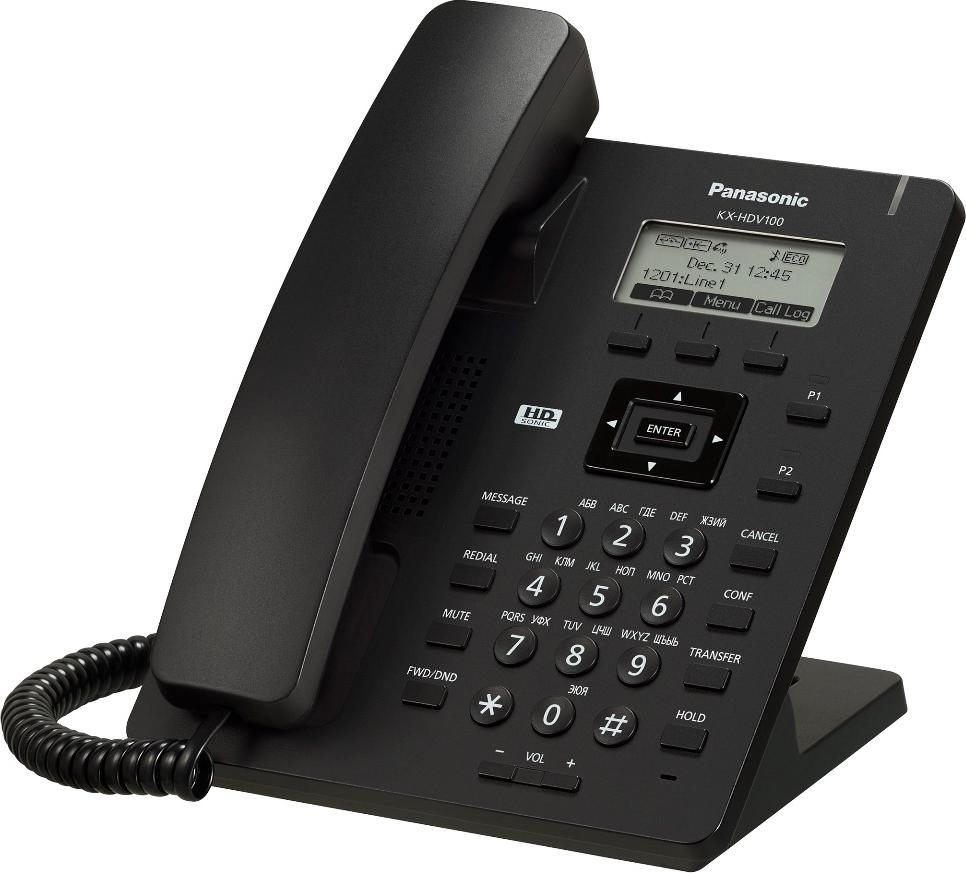 Telefono Ip Panasonic Kx-Hdv100Lab Lcd 2.3" Adap Ac Ethernet Negro
