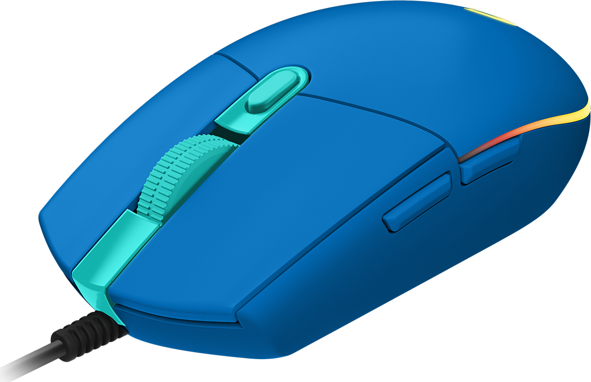 Mouse Gamer Logitech G203 Lightsync Rgb 8 000Dpi Usb Azul 910-005795