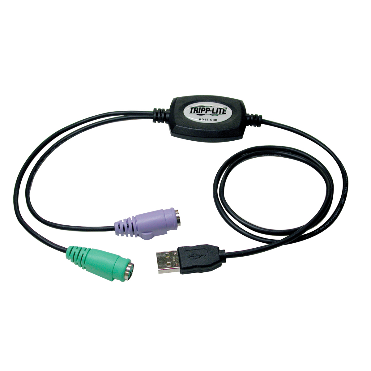 Adaptador Tripp Lite B015-000 Cable Usb A Macho A Ps/2 Hembra Negro