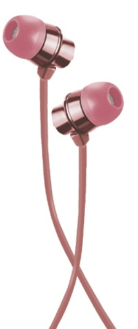 Audifonos Acteck In-Ear Con Microfono Metalicos Color Rosa Mb-02016