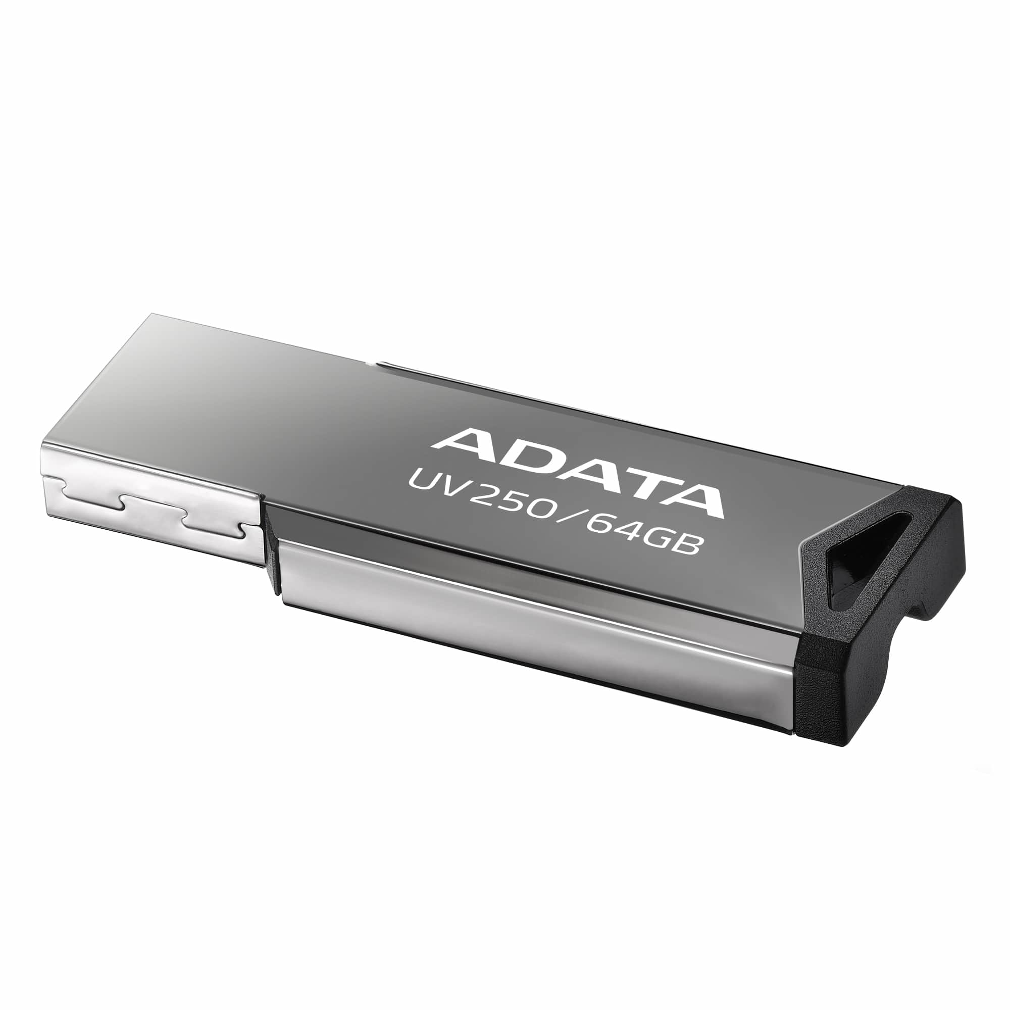 Memoria Usb Flash Adata Uv250 64Gb Usb 2.0 Plata (Auv250-64G-Rbk)