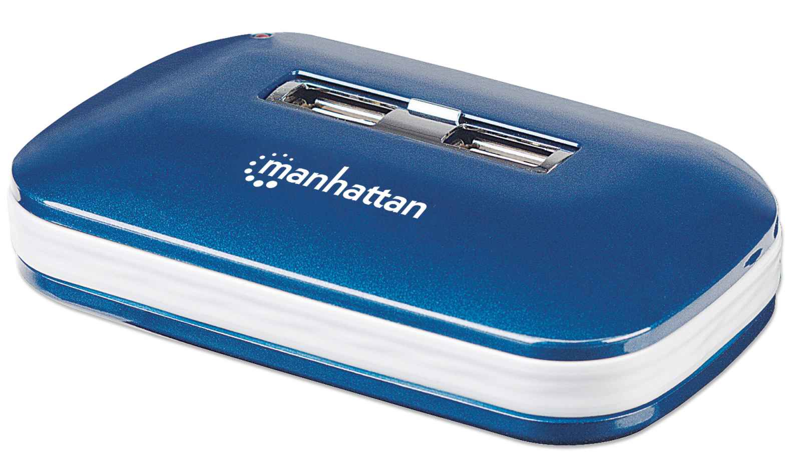 Hub Manhattan Usb V2.0 7 Ptos Azul Con Fuente 161039