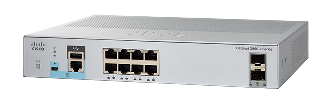 Switch Cisco Catalyst 2960L 8 Puertos 1000Mbps +2Spf Administrable