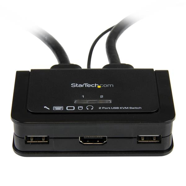 Switch Kvm 2 Ptos  Hdmi Usb Audio Con Cables  Startech Sv211Hdua
