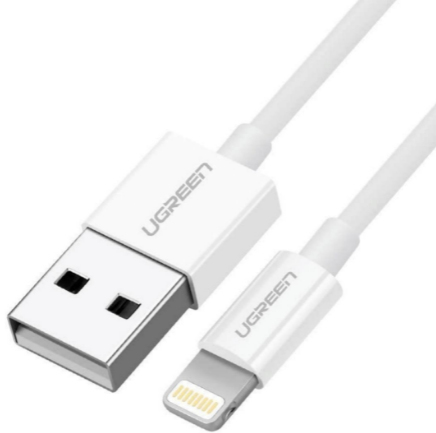 Cable Ugreen Usb2.0A Macho A Lightning Macho 2M White Carga Rapida