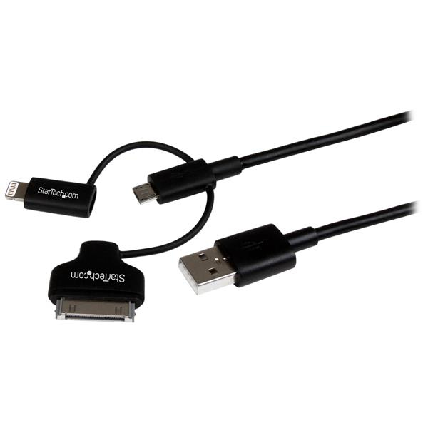 Startech Cable Lightning Dock 30 Pines Micro Usb-Usb Color Negro