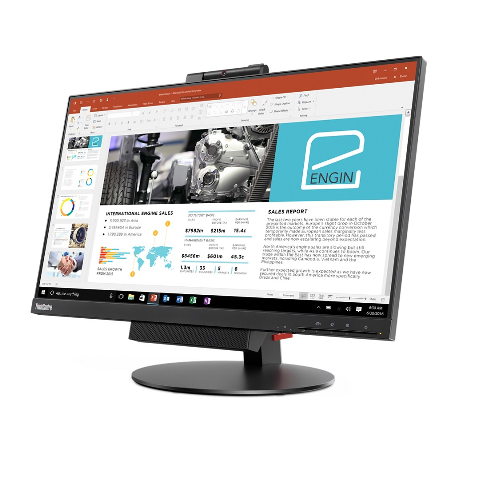 Monitor Lenovo Tiny In One 23.8" Touch  1920X1080 1080P Dp 10Qxpar1Us