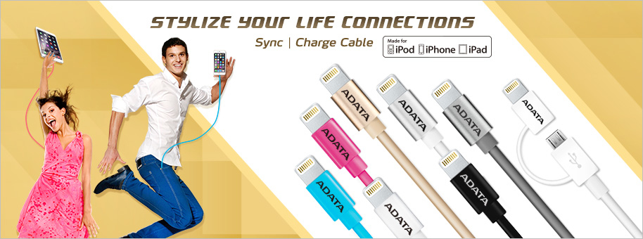 Cable Adata Lightning Apple De 1Mt Negro Certificado Amfipl-100Cm-Cbk