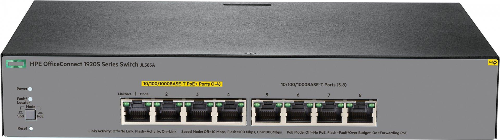 Switch Hpe Gigabit Ethernet 1920S 8 Ptos 16 Gbit/S Gestionado Jl383A