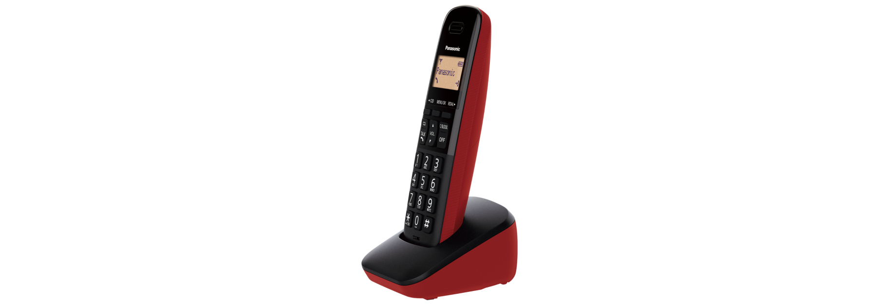 Telefono Inalambrico Panasonic P.Lcd 1.4" Moderno Rojo Kx-Tgb310Mer