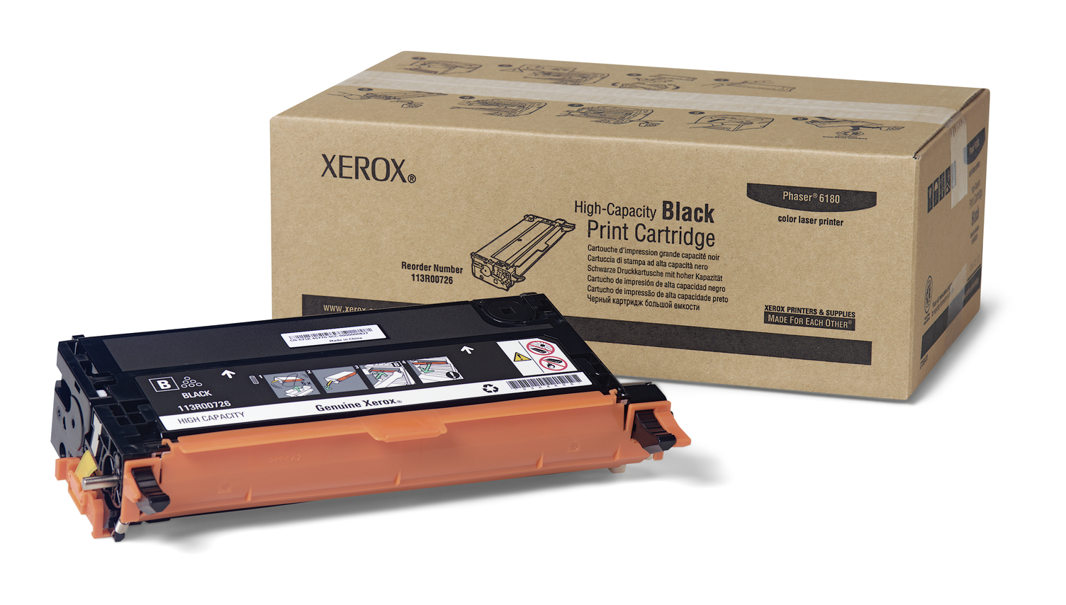 Toner Cartucho Xerox 113R00726 Color Negro 8000 Paginas