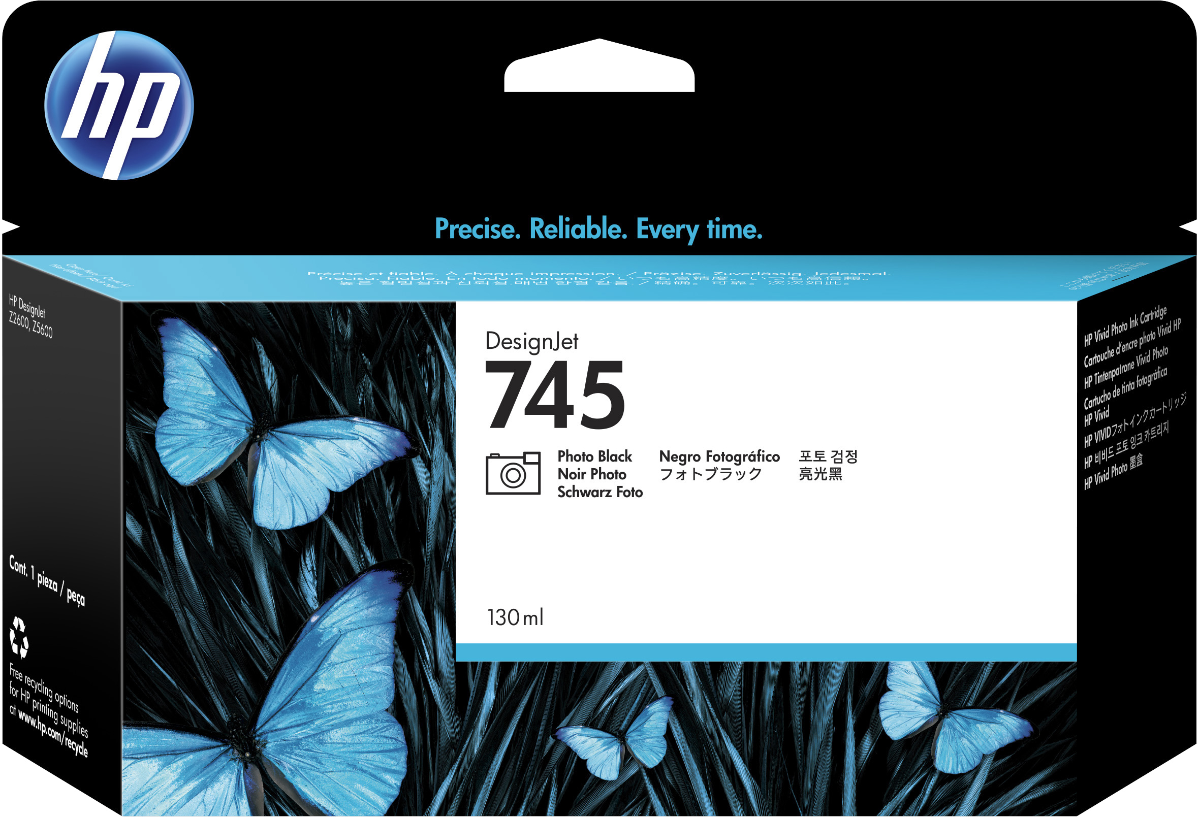 Cartucho Hp 745 Negro Fotografico 130Ml F9J98A