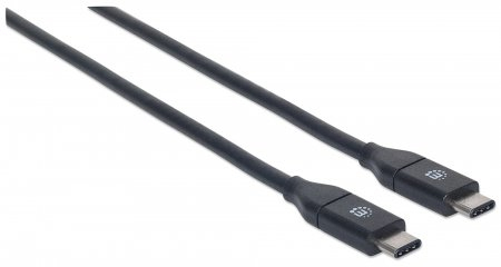 Cable Usb Tipo C Manhattan M-M 50 Cm Negro V3.1 Gen2 354899
