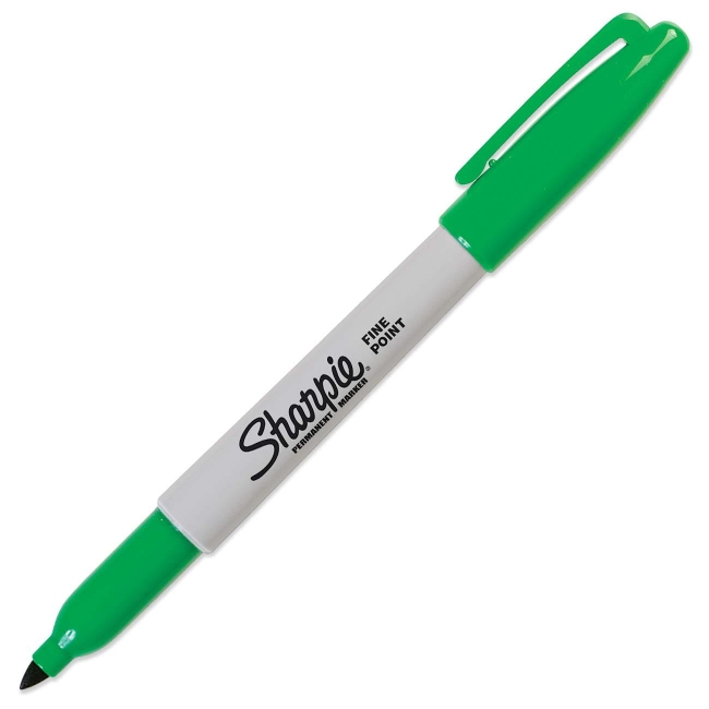 Marcador Sanford 30004 Sharpie Fino Verde Permanente Paq C/12