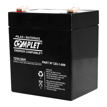 Bateria De Reemplazo Complet Cei-1-009 12V - 4.5Ah Libre De Mantenimiento