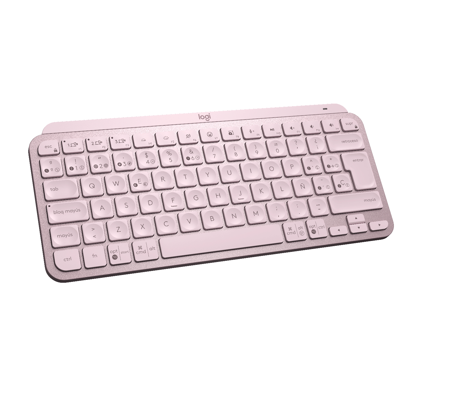 Teclado Bluetooth Logitech Mx Keys Mini Iluminacion Rosa (920-010478)