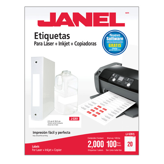Etiqueta Janel 109 Laser 25X102 100 Hojas C/2000