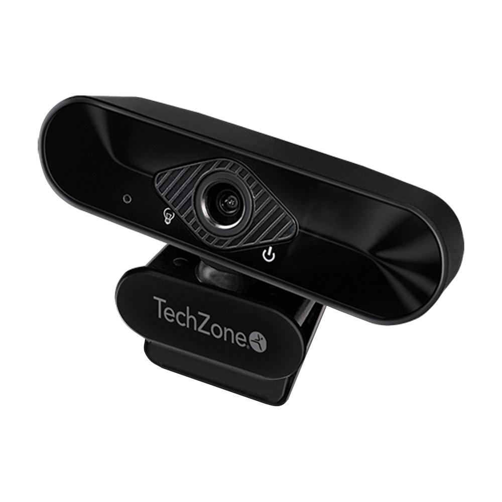 Camara Web Techzone Tzcampc02 Ajustable 1080P Usb Negro