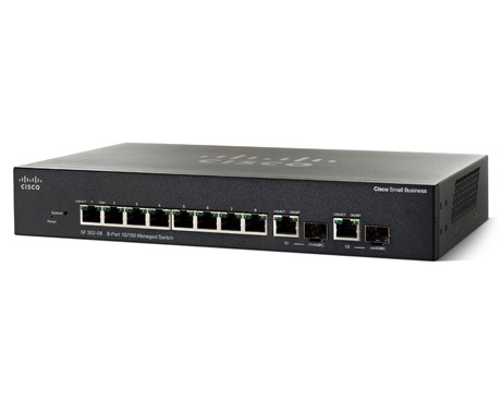 Switch Cisco Gigabit Ethernet Sf302-08 10 Pt Gestionado Srw208G-K9-Na