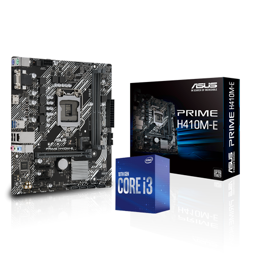 Kit De Tarjeta Madre Asus H410M-E + Procesador Intel Core I3 10100