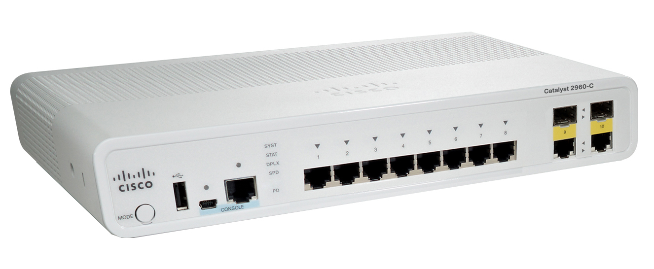 Switch Catalyst 2960C 8 Fe 2 X Dual Uplink Lan Base