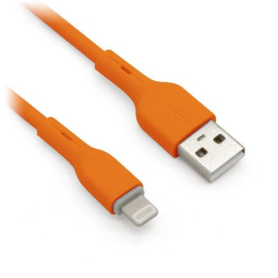 Cable Lightning Brobotix 963134 Usb V2.0 Lightning Naranja 1M