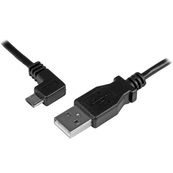 Cable Startech Micro Usb Con Angulo Izquierdo 1M Negro Usbaub1Mla