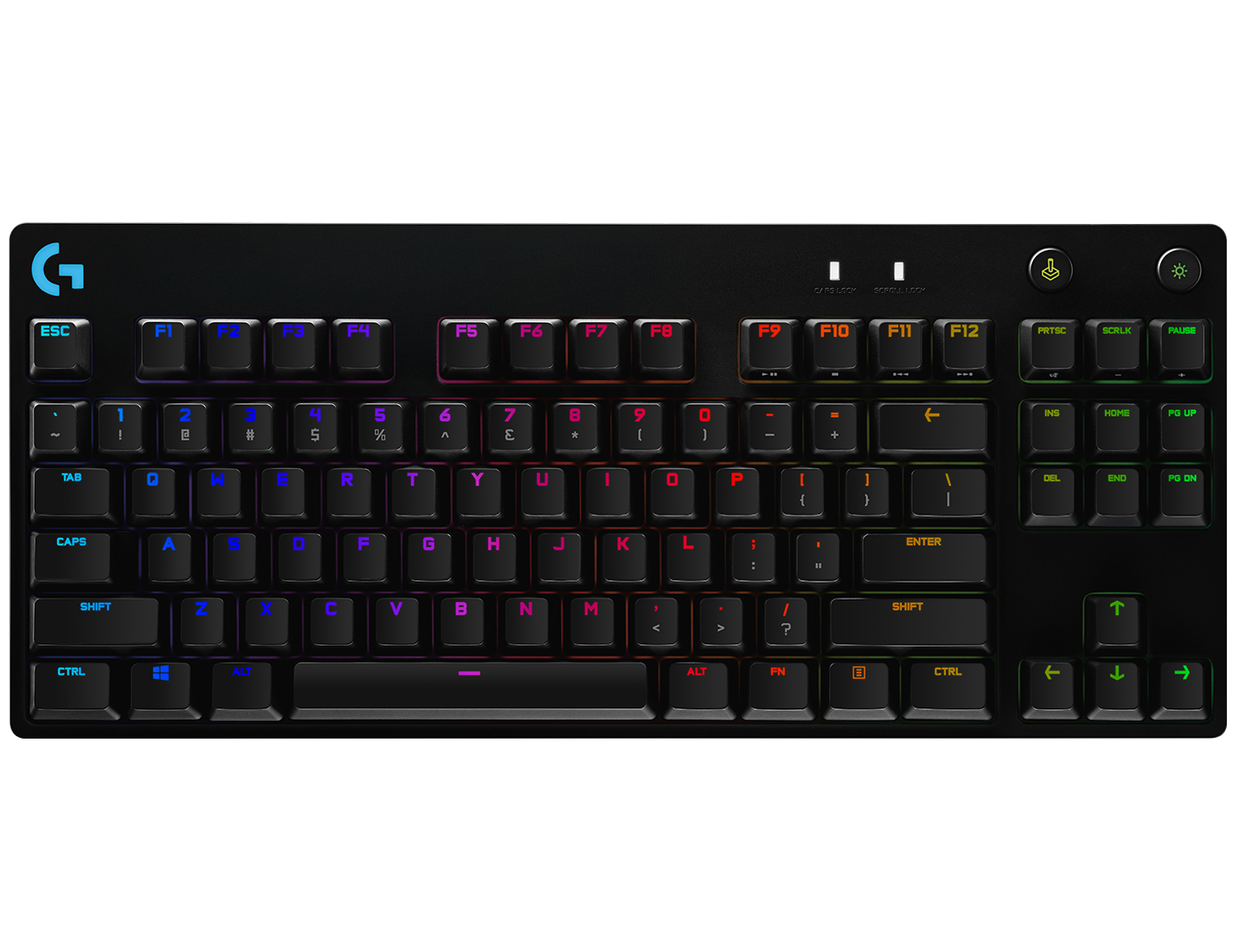 Teclado Mecánico Logitech G Pro TKL RGB Alámbrico USB-A Removible Inglés Negro 920-009388
