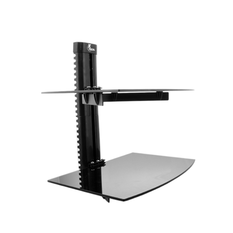 Repisa Para Componentes Xtech 2 Peldaños Vidrio Negro C