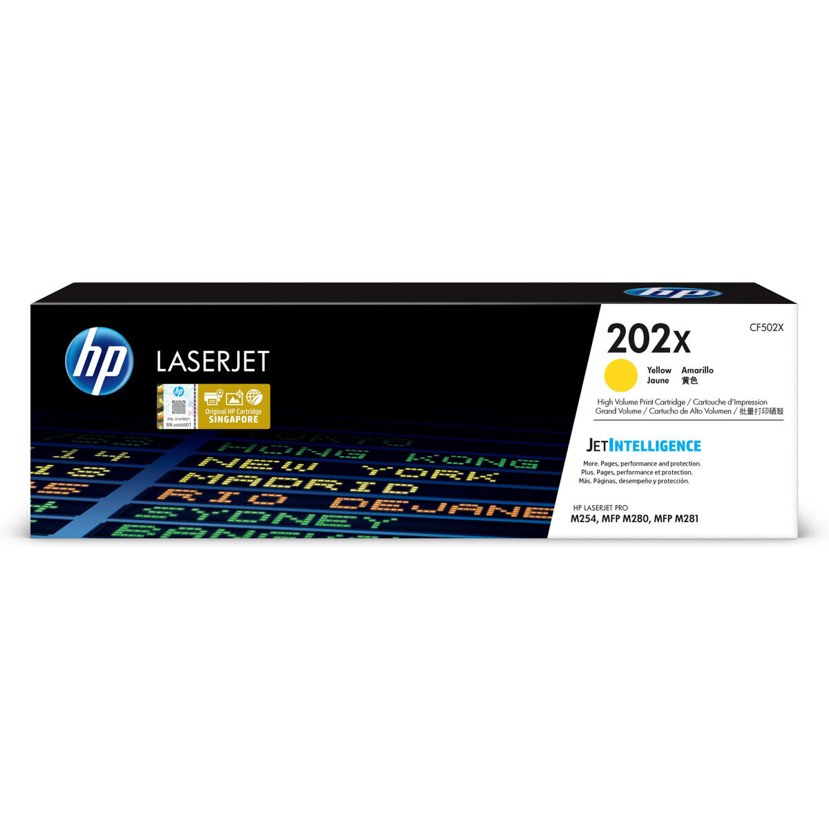 Toner Laserjet Hp 202X Amarillo 2500 Pags P/M254 Cf502X