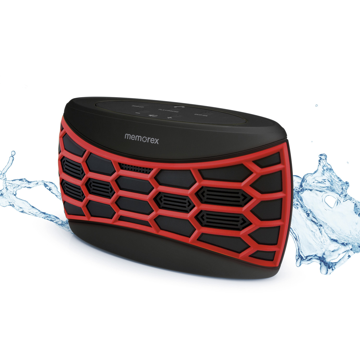 Bocina Memorex Mw346Rd Roja Bluetooth 3. Mm Recargable Con Micrófono