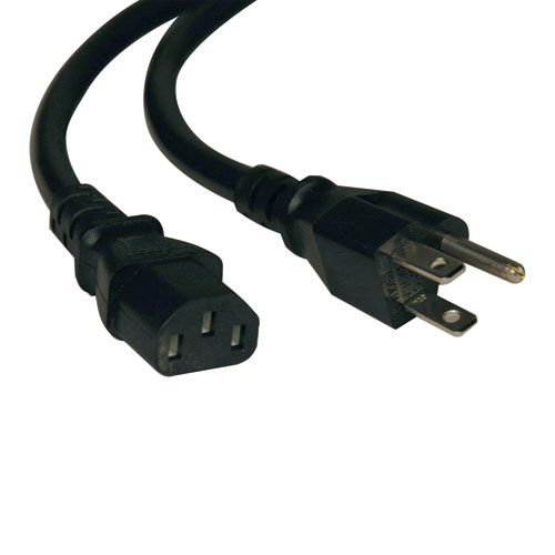 Cable De Poder Tripp Lite Nema 5-15P A C13 Coupler 1.83M Neg P007-006