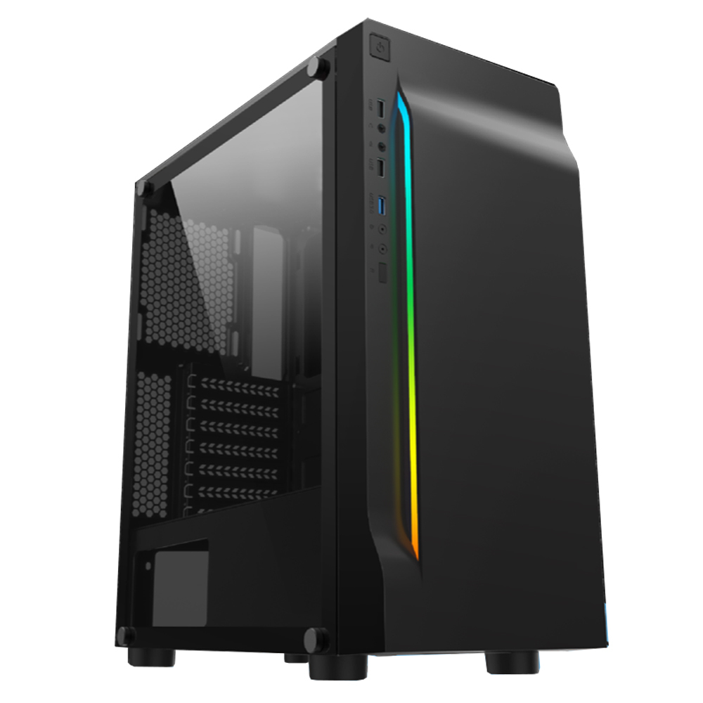 Gabinete Gamer Eagle Warrior Mission Rgb Negro Matx