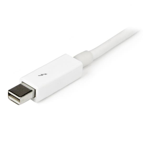 Cable 3M Thunderbolt Blanco  Macho A Macho  Startech Tboltmm3Mw