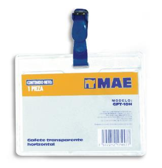 Gafete Mae Transparente Horizontal Paq C/50