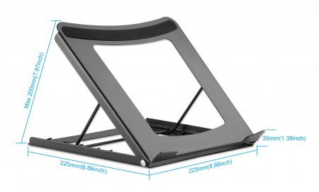 Soporte Para Laptop Manhattan 462129 10 A 15.6¨ 5Kg Negro Ajustable