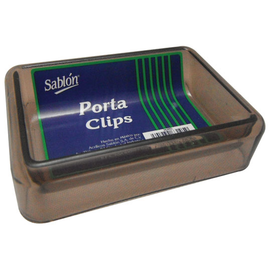 Porta Clips Sablon 3116Hu Acrilico Humo Articulos Escolar Y Oficina