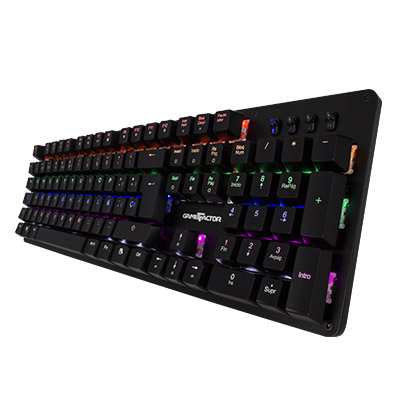 Teclado Mecanico Game Factor Kbg400 Rgb Switch Red Usb Negro
