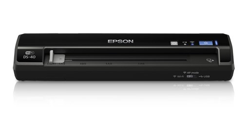 Scanner Epson Workforce Ds-40, Escáner Color, Usb+Wifi, Negro