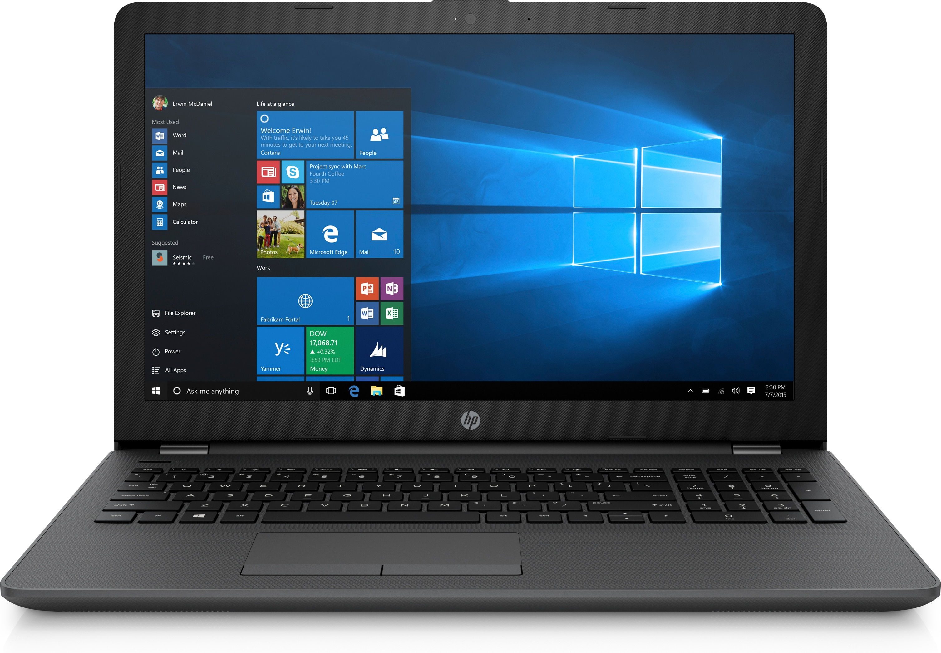 Laptop Hp 250 G6 Core I7-7500U 8Gb 1Tb Win10 15.6" 1Zs09La