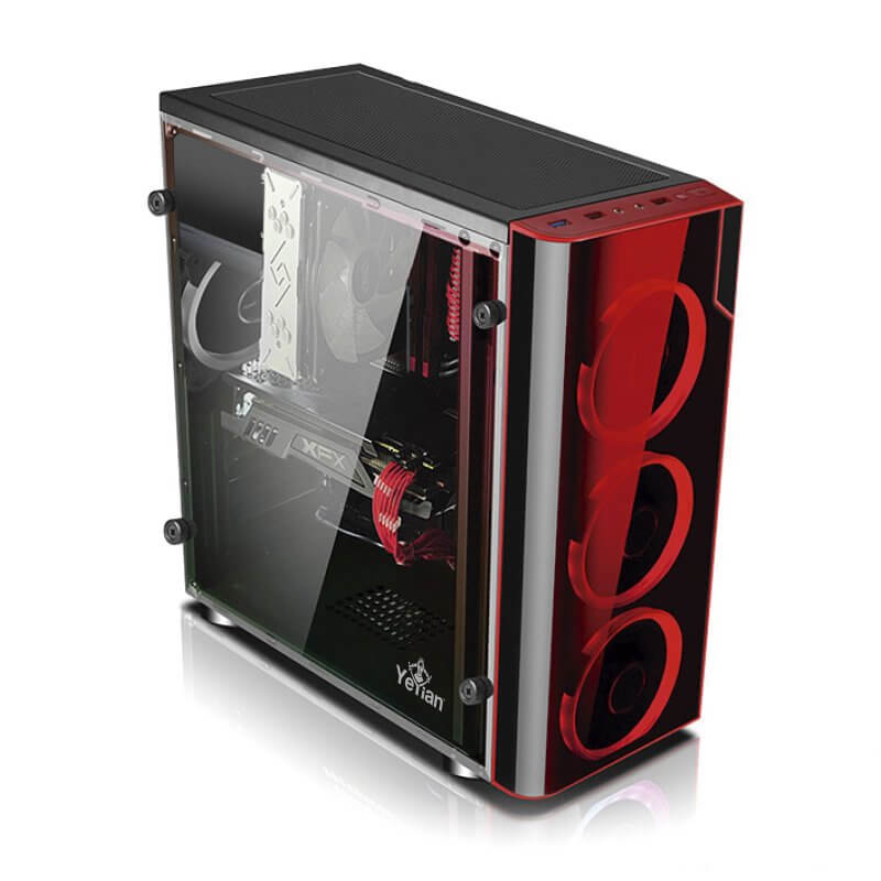 Gabinete Yeyian Gamer Ygv-68811 Vortex 1200 Lat Acrilico 3 Vent