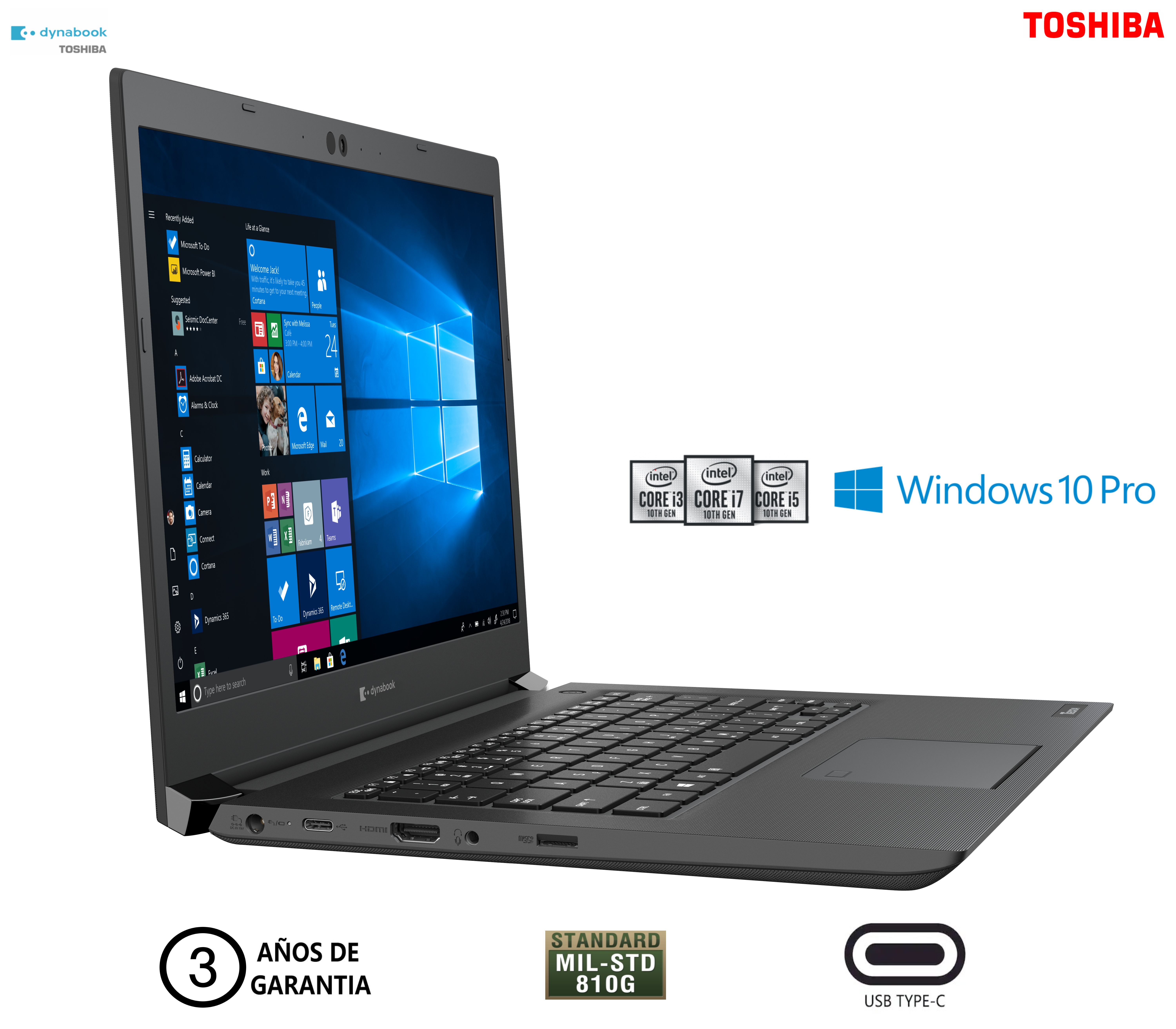 Laptop Toshiba A40-G 14" Core I3 10110U 8Gb 256Gb W10Pro Pmz20U-05C00C