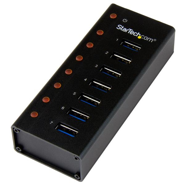 Hub Startech Usb 3.0 7 Puertos 5000 Mbit/S Negro St7300U3M