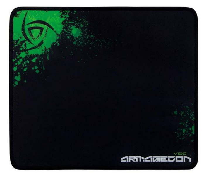 Mouse Pad Gamer Vsg Armagedon M 35Cm*32Cm Negro Con Verde Vg-Mp67