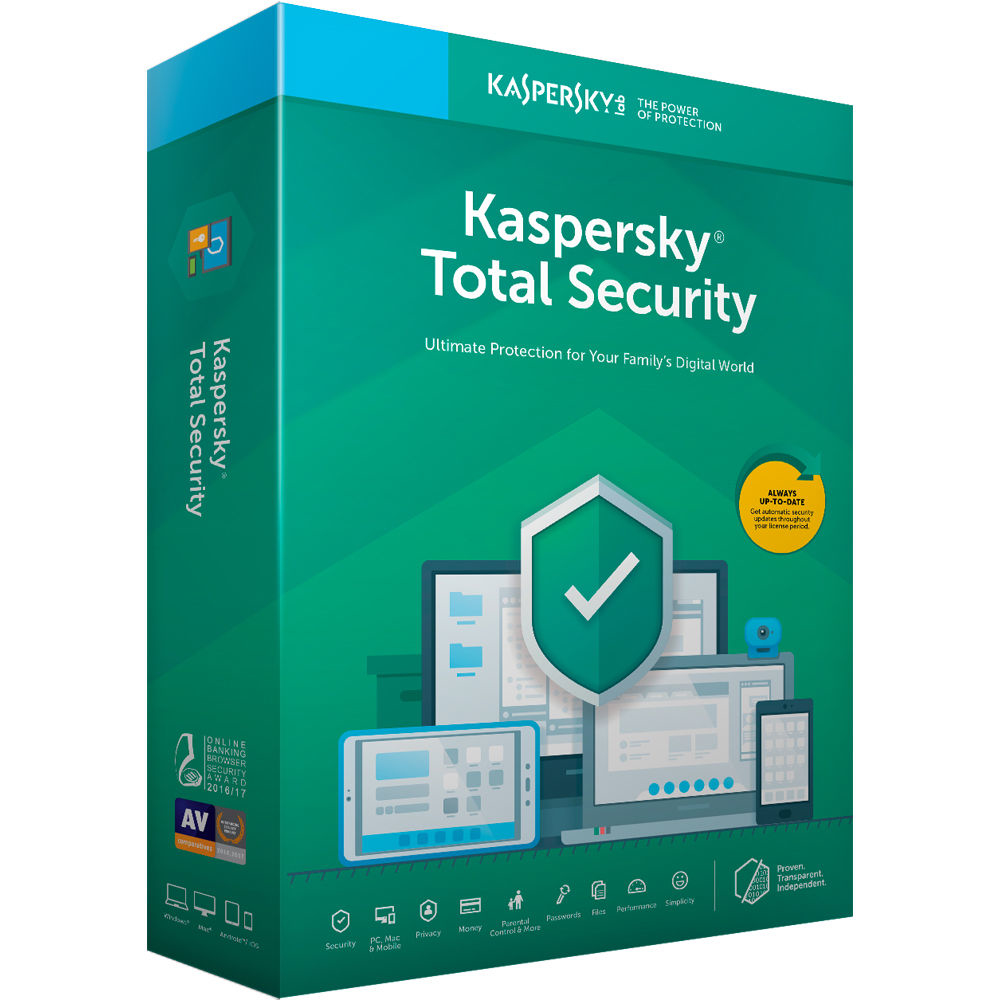 Antivirus Kaspersky Total Security Multidevices  5 Usr 1 Año Tmks-181