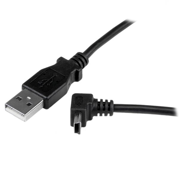Cable 1M Mini Usb B A Usb A  Acodado Hacia Arriba Startech Usbamb1Mu