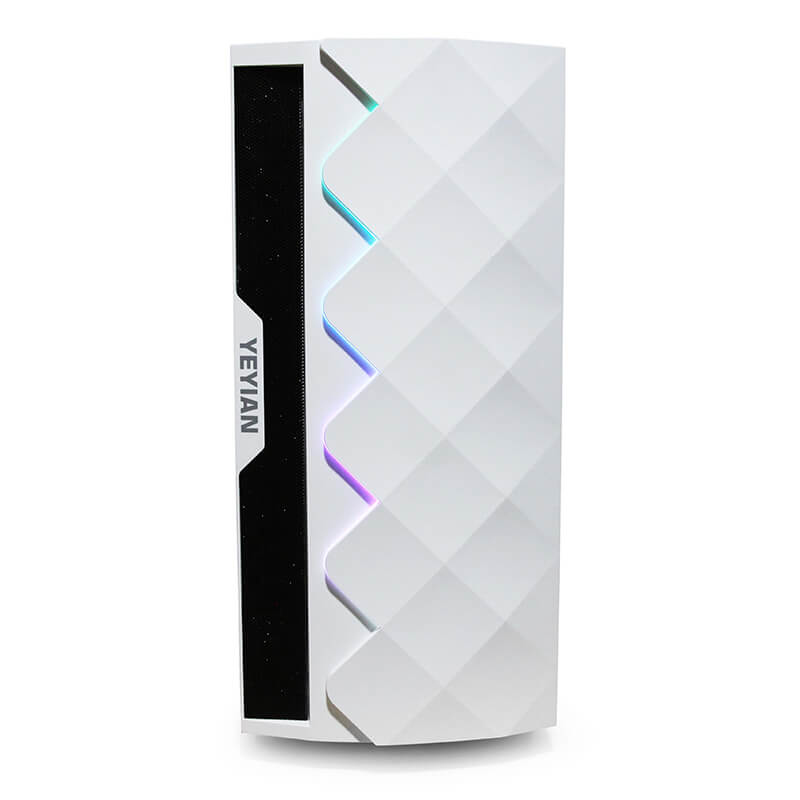 Gabinete Yeyian Yga-49702-FA Abyss 2500 Atx C/T 3Ven Rgb2 Usb3.0 Blanco